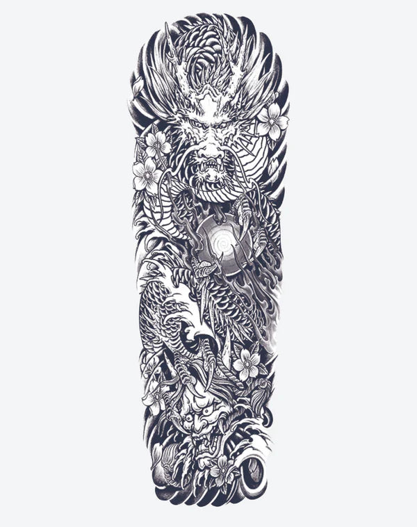 Japanese Dragon Sleeve Temp Tattoo