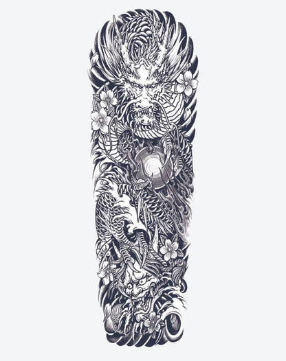 Japanese Dragon Sleeve Temp Tattoo